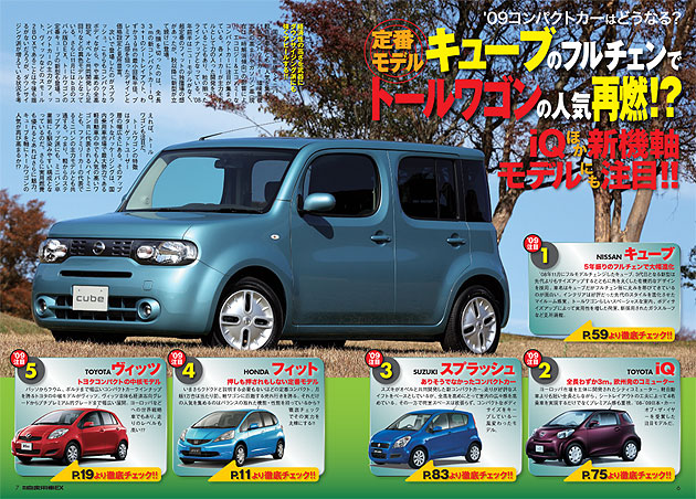 月刊自家用車EX「'09年最新＆売れ筋コンパクトカー購入ガイド」
